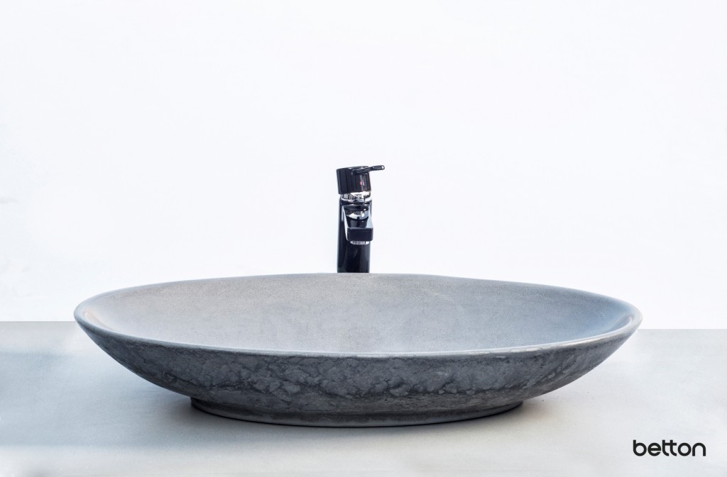 Betonové umyvadlo - Elliptic - Grey